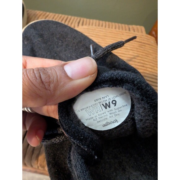 Allbirds Womens Charcoal Wool Running Sneakers Sz 9 Training Gym Outdoor Sports - Picture 5 of 6